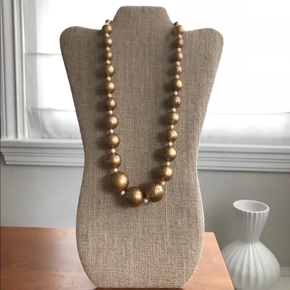 Chunky Gold Bauble Long Necklace
